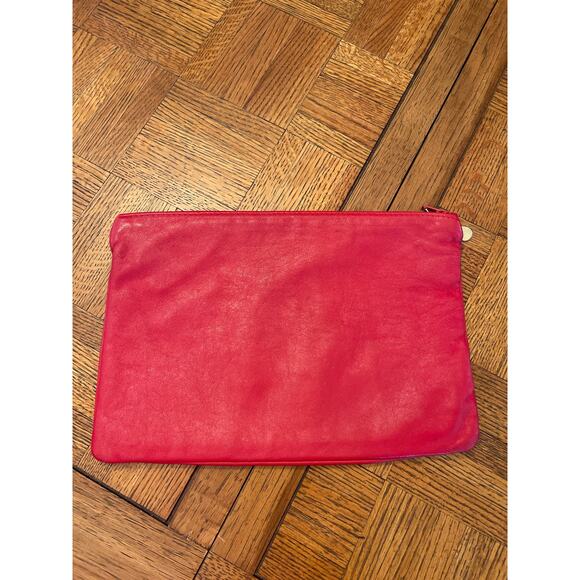 Vintage 1990’s red leather clutch - Picture 2 of 5